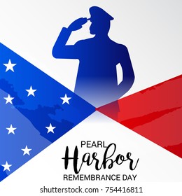 Vector illustration of a Background for Pearl Harbor Remembrance Day.