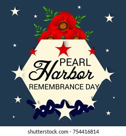 Vector illustration of a Background for Pearl Harbor Remembrance Day.