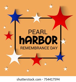Vector illustration of a Background for Pearl Harbor Remembrance Day.