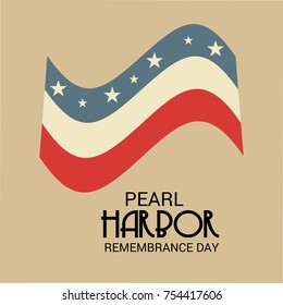 Vector illustration of a Background for Pearl Harbor Remembrance Day.