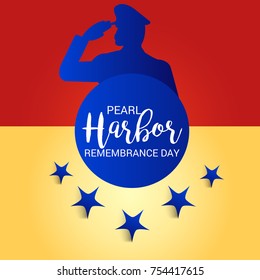 Vector illustration of a Background for Pearl Harbor Remembrance Day.