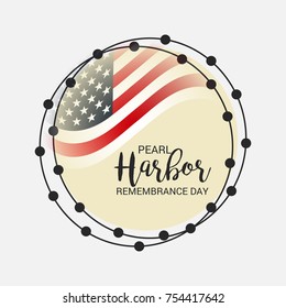 Vector illustration of a Background for Pearl Harbor Remembrance Day.