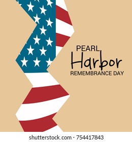 Vector illustration of a Background for Pearl Harbor Remembrance Day.