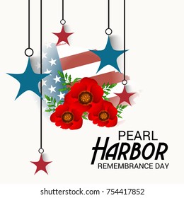 Vector illustration of a Background for Pearl Harbor Remembrance Day.