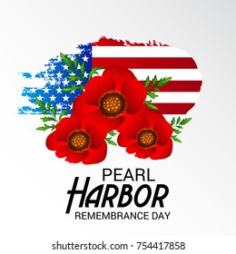 Vector illustration of a Background for Pearl Harbor Remembrance Day.