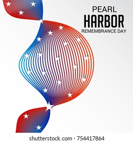 Vector illustration of a Background for Pearl Harbor Remembrance Day.