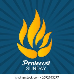 Vector illustration of a Background for Pentecost Holy spirit dove.