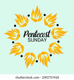 Vector illustration of a Background for Pentecost Holy spirit dove.