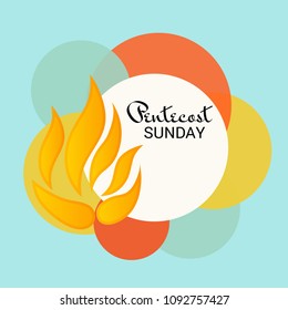 Vector illustration of a Background for Pentecost Holy spirit dove.