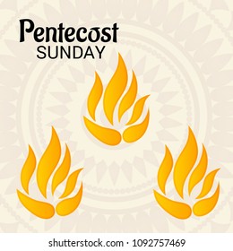 Vector illustration of a Background for Pentecost Holy spirit dove.