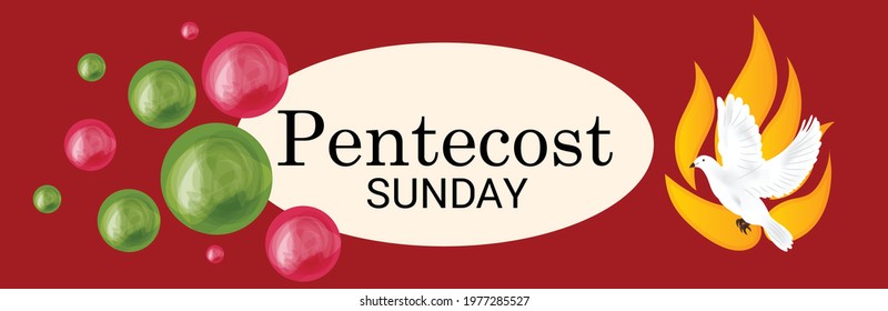 Vector illustration of a Background for Pentecost Holy spirit dove.