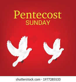 Vector illustration of a Background for Pentecost Holy spirit dove.