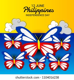 Vector illustration of a Background for Philippines Independence Day.
