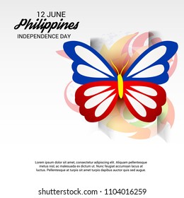 Vector illustration of a Background for Philippines Independence Day.