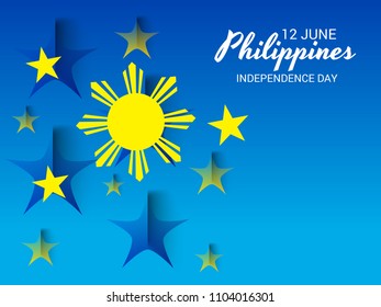 Vector illustration of a Background for Philippines Independence Day.