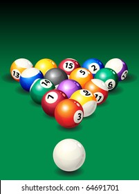 Vector illustration - background with pool balls