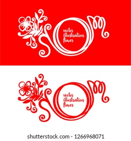 Vector illustration. Background for postcards, posters, clothing, print, web. Wedding, birthday, valentine day, holiday. Frame nature, flower.