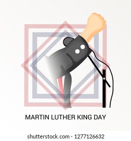 Vector illustration of a Background or poster with American Flag For Martin Luther King Day.