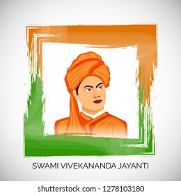 Vector illustration of a background or poster For Celebrate Swami Vivekananda Jayanti.