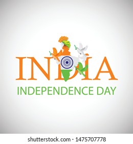 Vector illustration of a Background or Poster for Celebrate Indian Freedom Day of 15th August India Happy Independence Day.