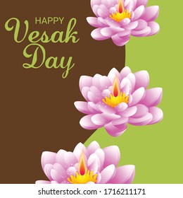 Vector illustration of a background or poster for celebrate Happy Vesak day or Buddha Purnima.