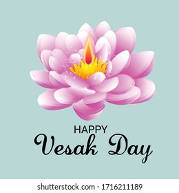 Vektorillustration Illustration eines Hintergrunds oder Poster zum Feiern des Happy Vesak Tages oder Buddha Purnima.