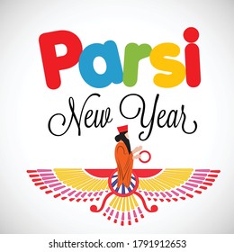 Vector illustration of a background or poster for Celebrate Parsi New Year.