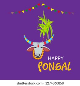 Vector illustration of a background or poster With colorful pots for religious traditional harvest festival Happy Pongal.
