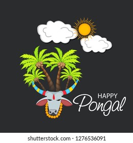 Vector illustration of a background or poster With colorful pots for religious traditional harvest festival Happy Pongal.