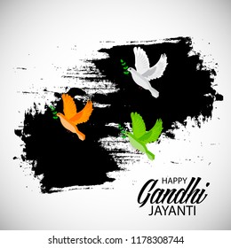 Vector illustration of a background or poster for Happy Gandhi Jayanti or 2nd october.