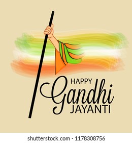 Vector illustration of a background or poster for Happy Gandhi Jayanti or 2nd october.