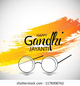 Vector illustration of a background or poster for Happy Gandhi Jayanti or 2nd october.