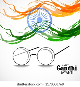 Vector illustration of a background or poster for Happy Gandhi Jayanti or 2nd october.