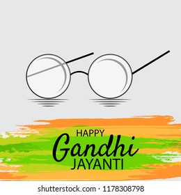Vector illustration of a background or poster for Happy Gandhi Jayanti or 2nd october.