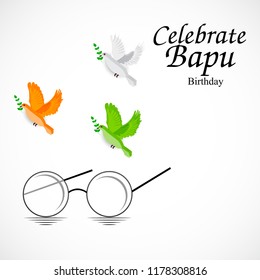 Vector illustration of a background or poster for Happy Gandhi Jayanti or 2nd october.