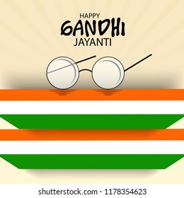 Vector illustration of a background or poster for Happy Gandhi Jayanti or 2nd October.