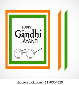 Vector illustration of a background or poster for Happy Gandhi Jayanti or 2nd October.