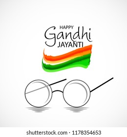 Vector illustration of a background or poster for Happy Gandhi Jayanti or 2nd October.