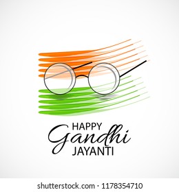 Vector illustration of a background or poster for Happy Gandhi Jayanti or 2nd October.