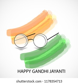 Vector illustration of a background or poster for Happy Gandhi Jayanti or 2nd October.