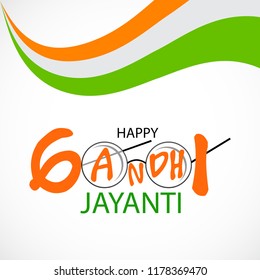 Vector illustration of a background or poster for Happy Gandhi Jayanti or 2nd october.
