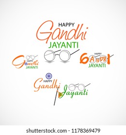 Vector illustration of a background or poster for Happy Gandhi Jayanti or 2nd october.