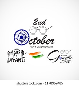 Vector illustration of a background or poster for Happy Gandhi Jayanti or 2nd october.