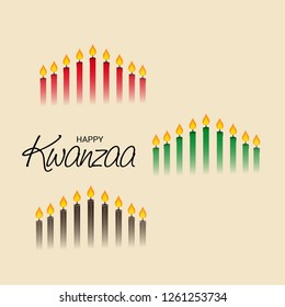 Vector illustration of a background or poster for Happy Kwanzaa.