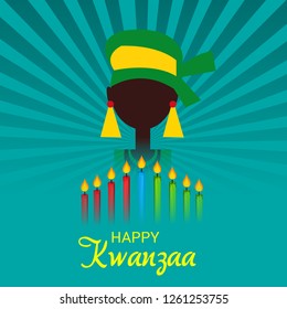 Vector illustration of a background or poster for Happy Kwanzaa.