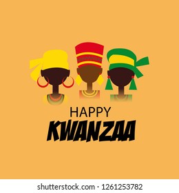 Vector illustration of a background or poster for Happy Kwanzaa.