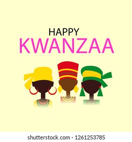 Vector illustration of a background or poster for Happy Kwanzaa.