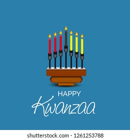 Vector illustration of a background or poster for Happy Kwanzaa.