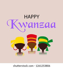 Vector illustration of a background or poster for Happy Kwanzaa.