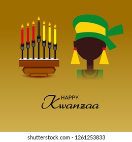 Vector illustration of a background or poster for Happy Kwanzaa.